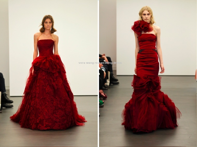 vera wang red gown